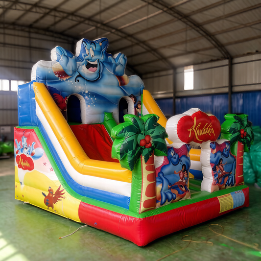 Aladdin - Themed Inflatable Bounce House with Slide | Disney - Style Magic Carpet Play Center for Wholesale - Jinshun Amusement Equipment