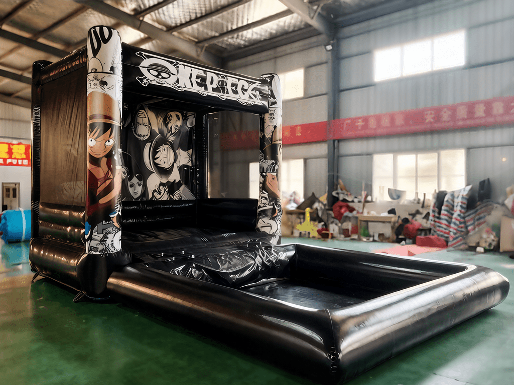 Black & Red Anime Themed Bouncer | Durable Inflatable for Parties and Rental Fleets - Jinshun Amusement Equipment