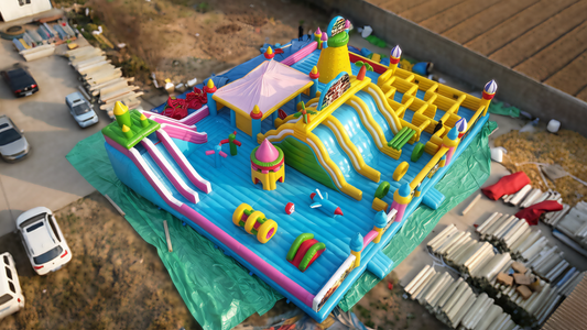 Commercial Giant Inflatable Bounce Castle Park - Slide, Climb & Jump Zones! - Jinshun Amusement Equipment