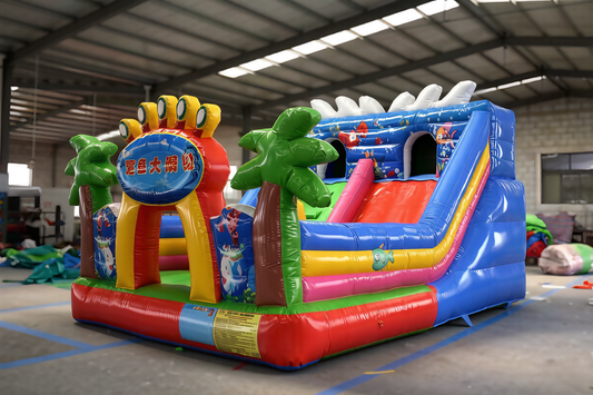 Commercial Shark Adventure Inflatable Slide & Bounce House - Factory Direct - Jinshun Amusement Equipment