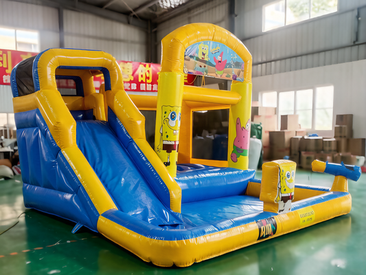 Commercial SpongeBob Bounce House & Slide Combo for Kids' Party & Rental Business - Jinshun Amusement Equipment