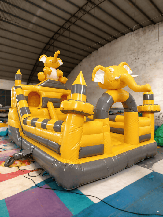 Happy Elephant Inflatable Bouncer Castle | Cute Animal Theme for Kids' Play - Jinshun Amusement Equipment