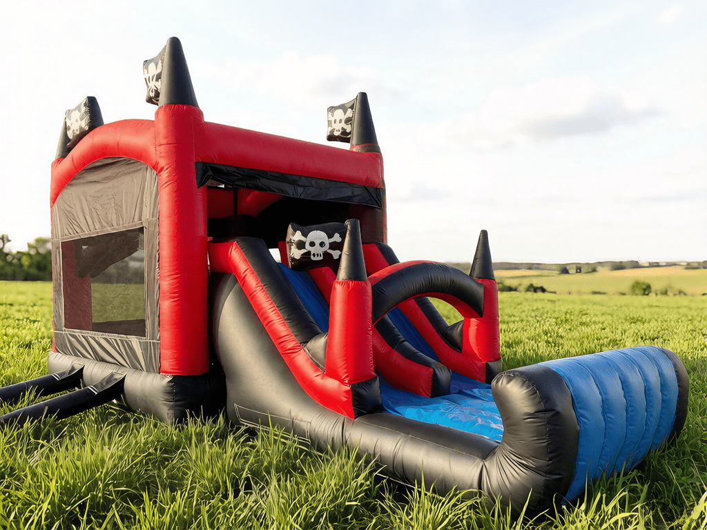 Pirate Ship Inflatable Combo | Bounce House with Water Slide & Splash Pool | Adventure Party - Jinshun Amusement Equipment