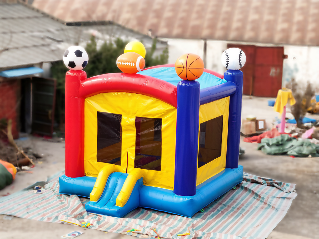 Vibrant Inflatable Playhouse with Sports Decor | Perfect for Backyard & Event Rentals - Jinshun Amusement Equipment