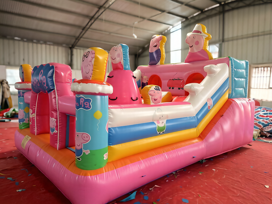 Vibrant Peppa Pig Theme Bounce House - Durable Indoor/Outdoor Play Center - Jinshun Amusement Equipment