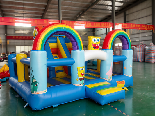 Vibrant SpongeBob Character Bouncer - Commercial - Grade Fun for Kids & Events - Jinshun Amusement Equipment