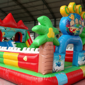 Commercial-Grade Inflatable Bounce House - Durable Jungle Theme Design for Events