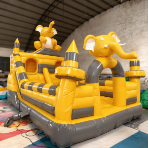 Cute Animal Theme Bounce House for Indoor and Outdoor Play