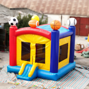 Vibrant Inflatable Playhouse with Sports Decor | Perfect for Backyard & Event Rentals