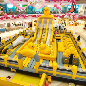 Vibrant Mall Inflatable Castle with Slide & Ball Pit - Instant Kids' Entertainment Hub