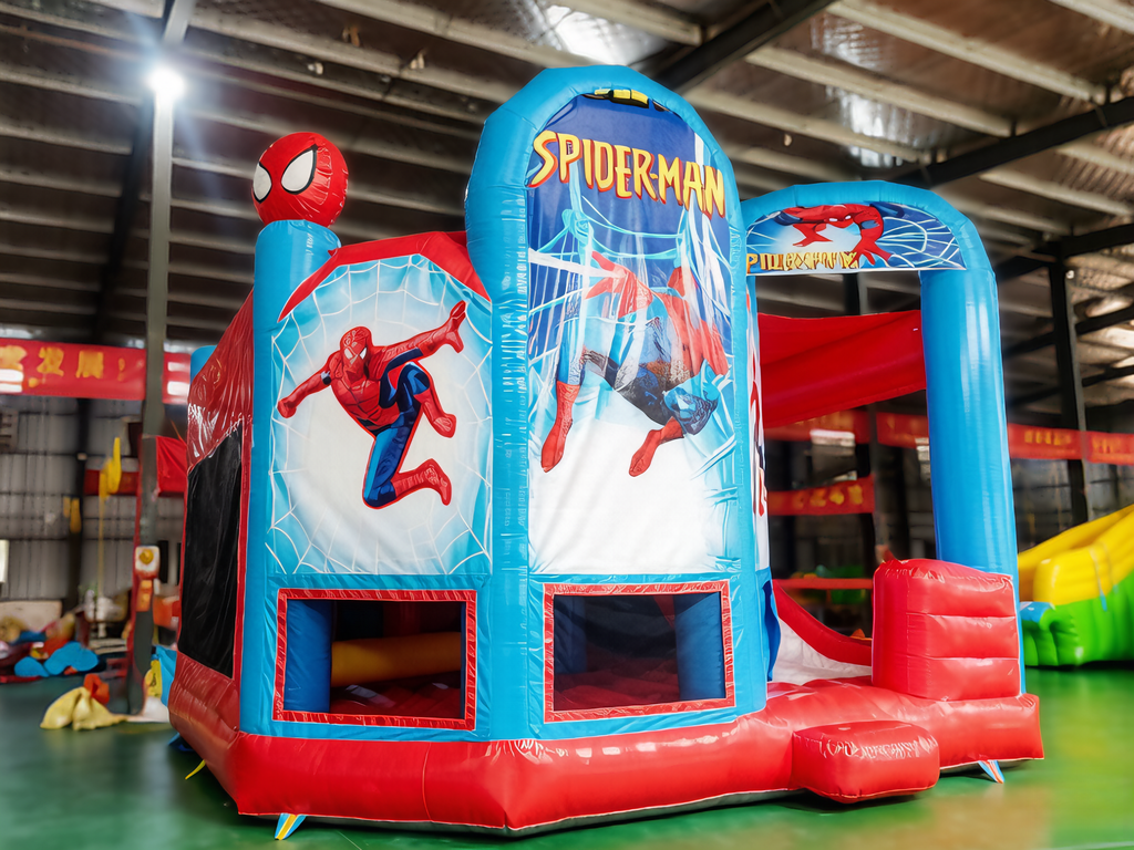 Vibrant Spider-Man Themed Bounce Castle | Bold Red